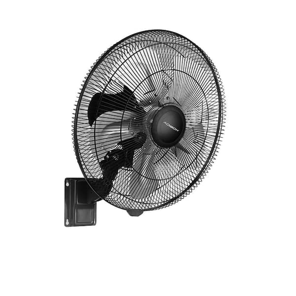 Edendirect 18 in. 5-Speed Oscillating High Velocity Black Indoor/Outdoor Wall Mount Fan