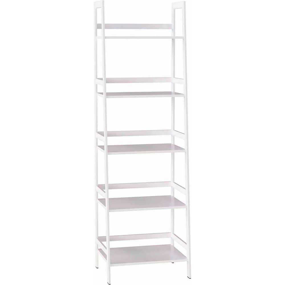 4 Tier White Grey Ladder Shelf Display Unit Free Standing Book Stand Shelves