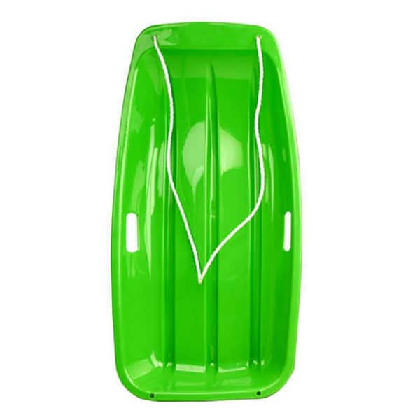 Ejoy 35 in. x 18 in. x 4 in. Downhill Winter Toboggan Snow Sled with Rope, Green(1-Piece)