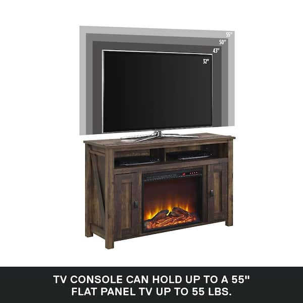 Ameriwood Home Brownwood 47.69 in. Freestanding Electric