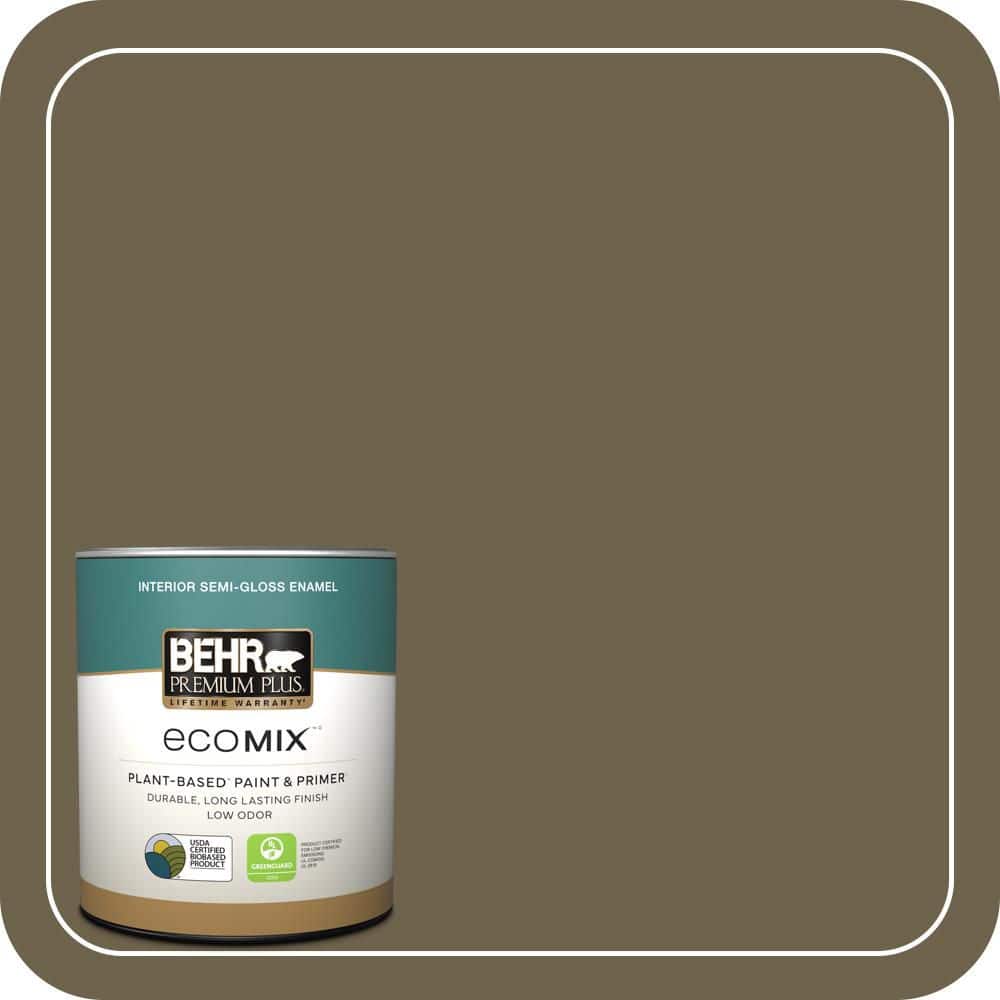 1 qt. Home Decorators #HDC-AC-15 Peat Semi-Gloss Enamel EcoMix Plant-Based Interior Paint & Primer price history on PriceWatchPro