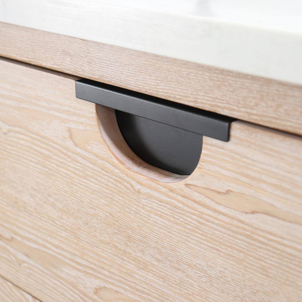 Weathered Neutral Single Sink Vanity with Engineered Quartz Top