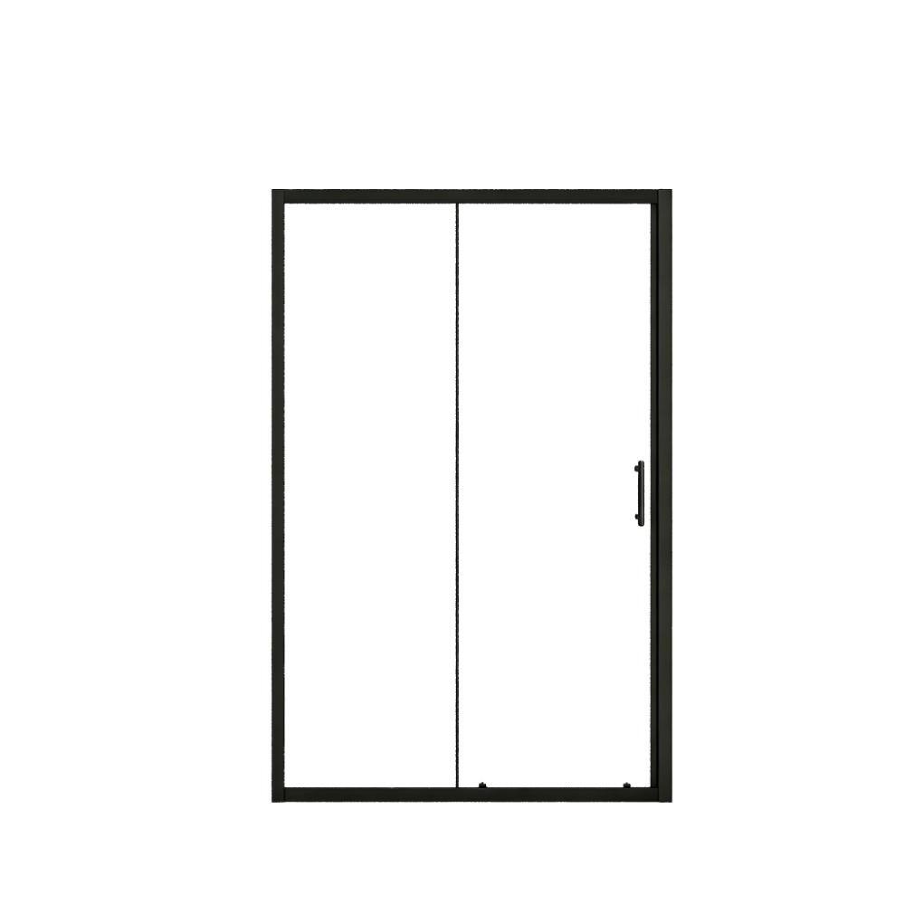 "48 in. W x 72 in. H Sliding Framed Shower Doors in Black with 1/5"" SGCC certified Clear Tempered Glass" price history on PriceWatchPro