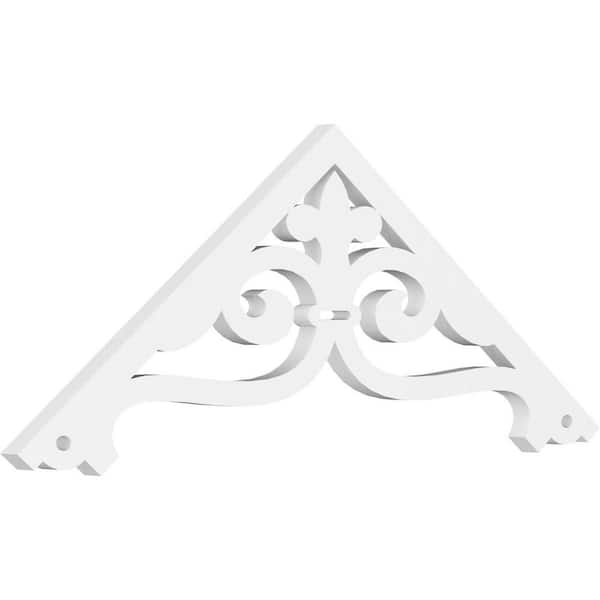 Ekena Millwork 1 in. x 36 in. x 13-1/2 in. (9/12) Pitch Finley Gable Pediment Architectural Grade PVC Moulding