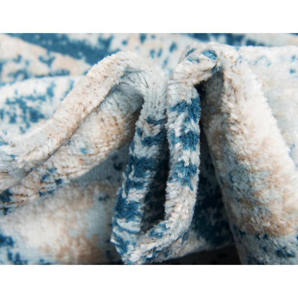 Sofia 9' x 12' Blue and Off-White Rectangular Area Rug