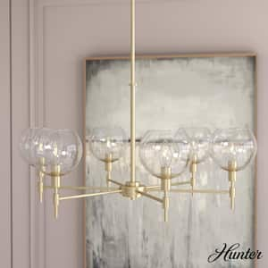 Xidane 6-Light Alturas Gold Shaded Chandelier with Clear Glass Shades