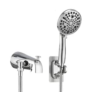 5.31 in. Tub Spout with 10-Spray Handheld Shower Head in Chrome (Valve Not Included)
