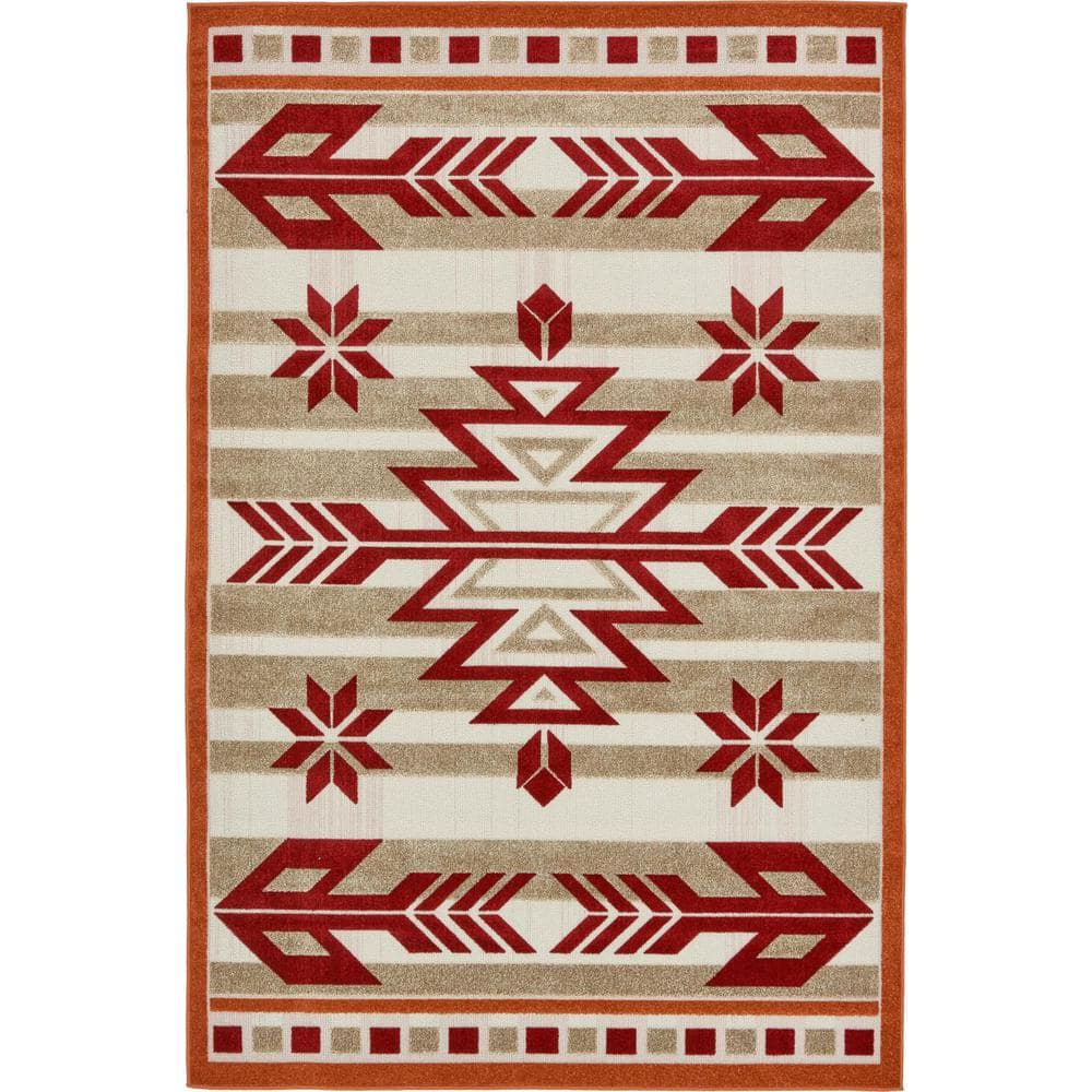 Indoor/Outdoor Albuquerque Burgundy 6' 0 x 9' 0 Area Rug price history on PriceWatchPro