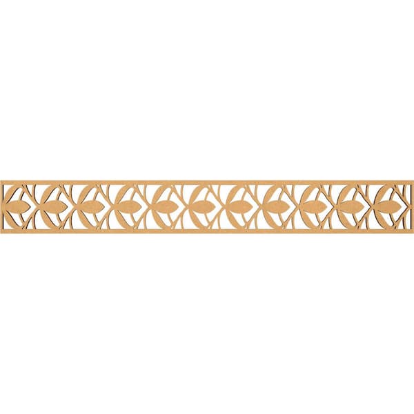 Ekena Millwork Salem Fretwork 0.375 in. D x 46.5 in. W x 6 in. L MDF Wood Panel Moulding