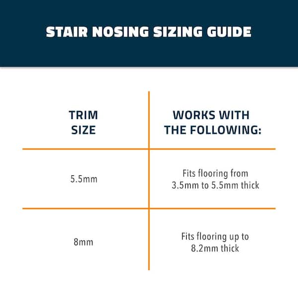Satin Silver 8mm x 36in Aluminum Stair Nosing Floor Transition Strip