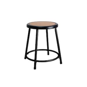 Felix Collection 18 in. Stool, Black Metal Frame, Masonite Seat Pan, Assembly Ready
