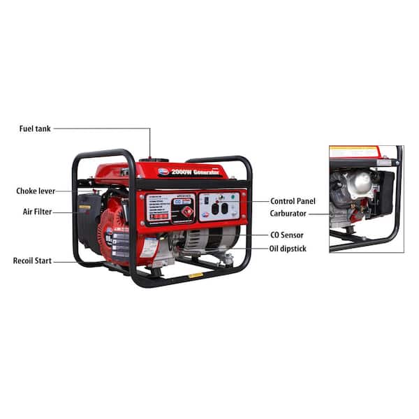 i morgen Hus rester All Power 2000-Watt Manual Start Gas Powered Portable Generator With Auto  CO Shutoff APG3014CS - The Home Depot