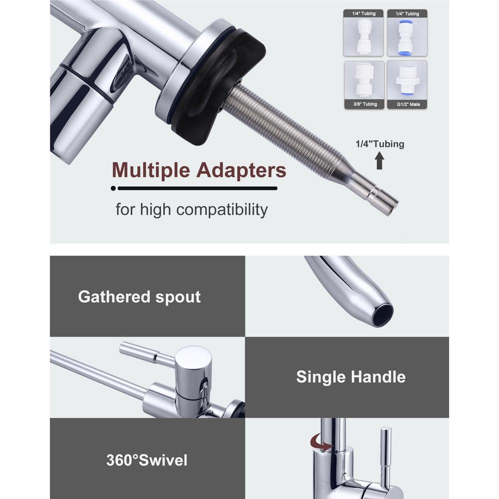 Polished Chrome High-Arc Kitchen Faucet with Pull-out Spray