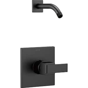 Ara 1-Handle Wall Mount Shower Trim Kit with H2Okinetic in Matte Black (Valve and Shower Head Not Included)