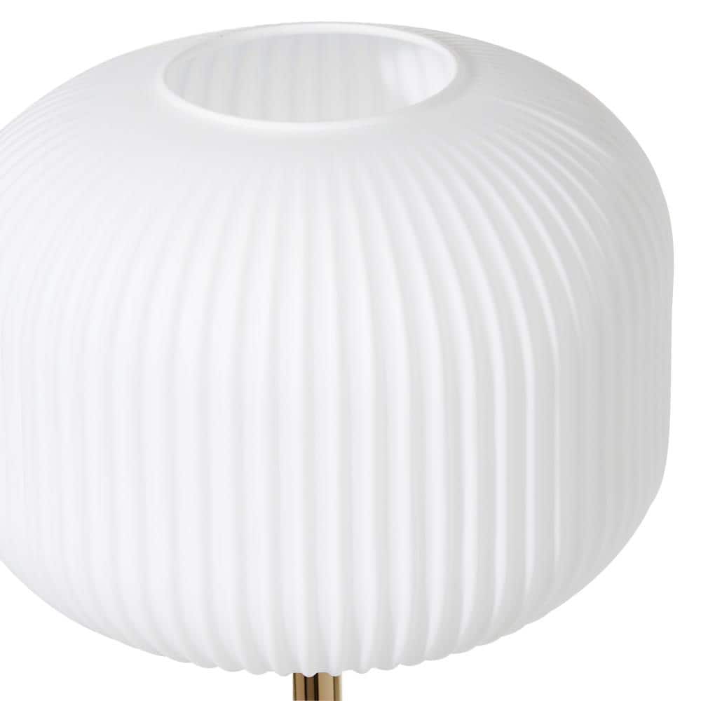 Elegant 64" Torchiere White Floor Lamp with Frosted Glass Shade