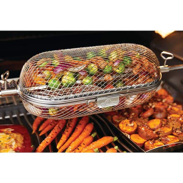 Stainless Steel Rotisserie Grill Basket