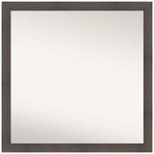 Hardwood Chocolate Narrow 29 in. W x 29 in. H Square Non-Beveled Wood Framed Wall Mirror in Brown