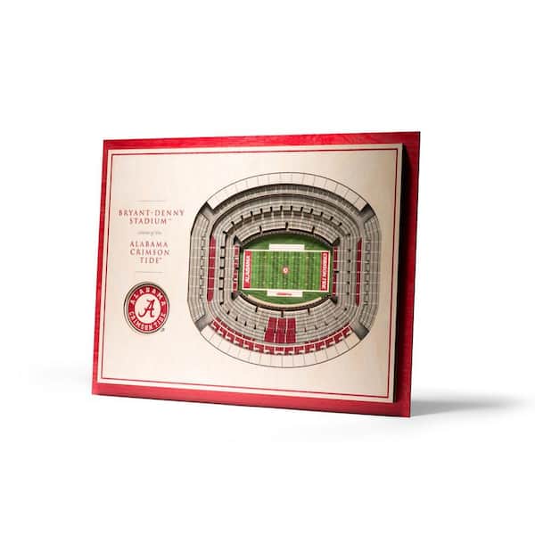 NCAA Alabama Crimson Tide 5-Layer Stadiumviews 3D Wooden Wall Art