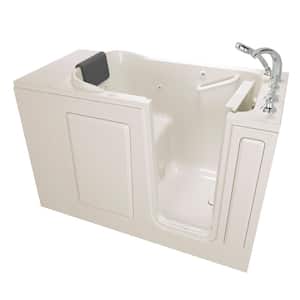 Gelcoat Premium Series 48 in. x 28 in. Right Hand Walk-In Whirlpool Bathtub in Linen