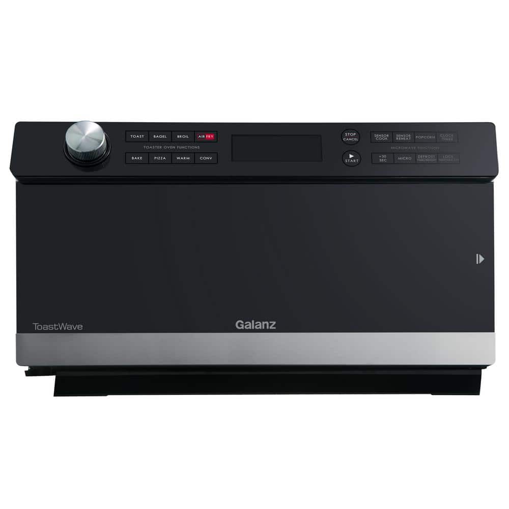 Galanz 1.2 cu. ft. Countertop ToastWave 4-in-1 Convection Oven, Air Fry, Toaster Oven, Microwave in Stainless Steel, Stainless Steel and Black Combination