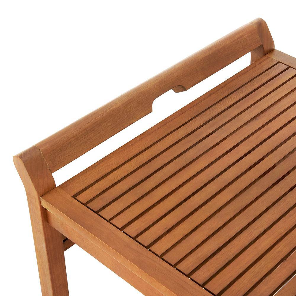Stamford 48" Natural Eucalyptus Wood Outdoor Coffee Table