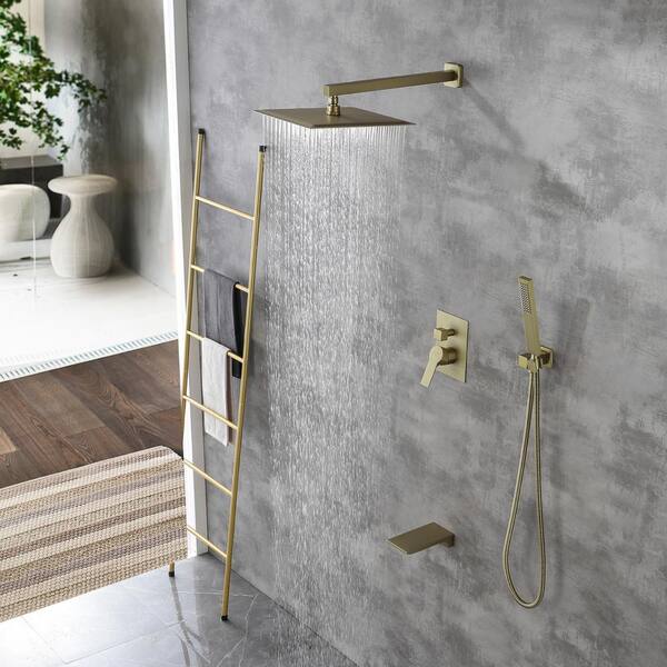 Shower Faucet Wall Mount Shower System Kit Hot Cold Water Shower