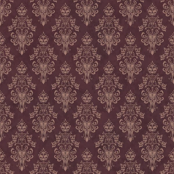 216 in. x 20.5 in. Red Disney Haunted Mansion Peel and Stick Wallpaper