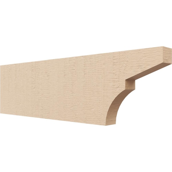Ekena Millwork 2-in. x 8-in. x 28-in. Monterey Woodgrain, Primed Tan Timberthane Polyurethane Rafter Tail Brace
