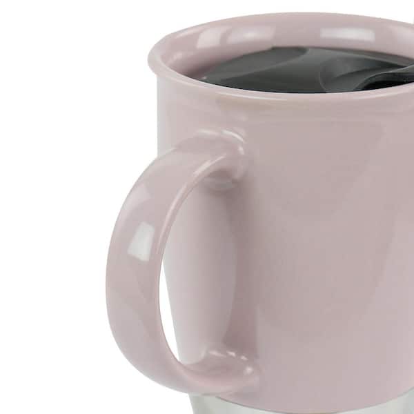 IN STOCK, Ceramic Travel Coffee Mug, Large Pottery Travel Mug Lavender  Brown, 24 Oz Stoneware Mug, Handmade Commuter Mug 