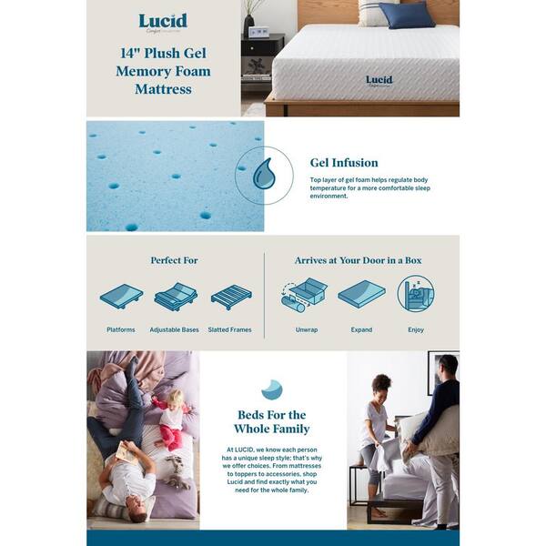 Lucid 14 on sale inch mattress