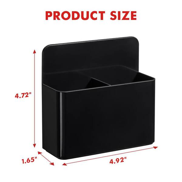2 Pack Black Magnetic Pen Holder Adjustable Partition Dry Erase