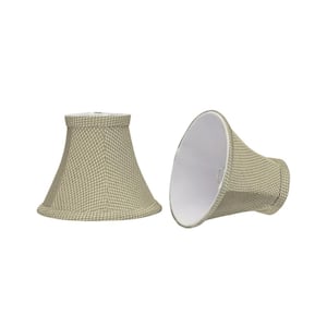 6 in. x 5 in. Light Beige Bell Lamp Shade (2-Pack)