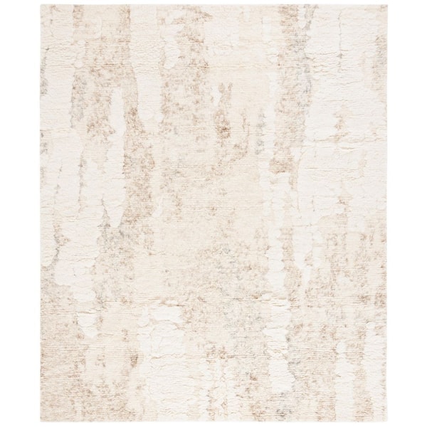 Tribeca 9 ft. x 12 ft. Gray/Beige Marble Area Rug