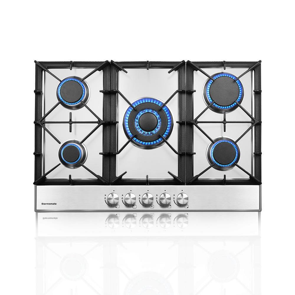 30 in. Built-in LPG Natural Gas Cooktop in Stainless Steel with 5 Sealed Burners