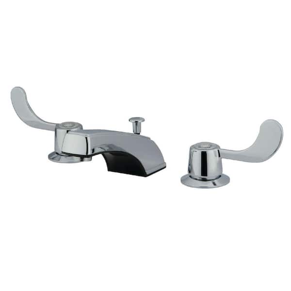 Kingston Brass Vista 2-Handle 8 in. Widespread Bathroom Faucets with Retail Pop-Up in Polished Chrome