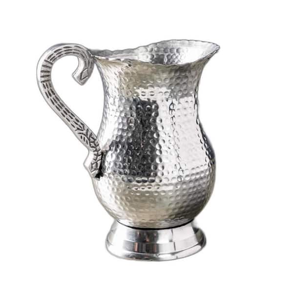 HomeRoots Amelia 5.5 in. W x 9.5 in. H x 8.5 in. D Round silver Stainless Steel Pitchers