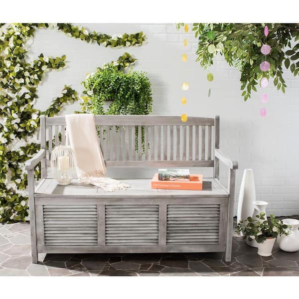Brisbane 50 in. 2-Person Grey Acacia Wood Outdoor Bench