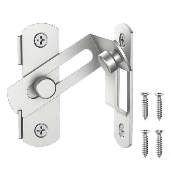 2024,90 Right Angle Sliding Door Lock With Buckle Sliding Door Lock And  Barn Door Lock (1 Pack Silver)
