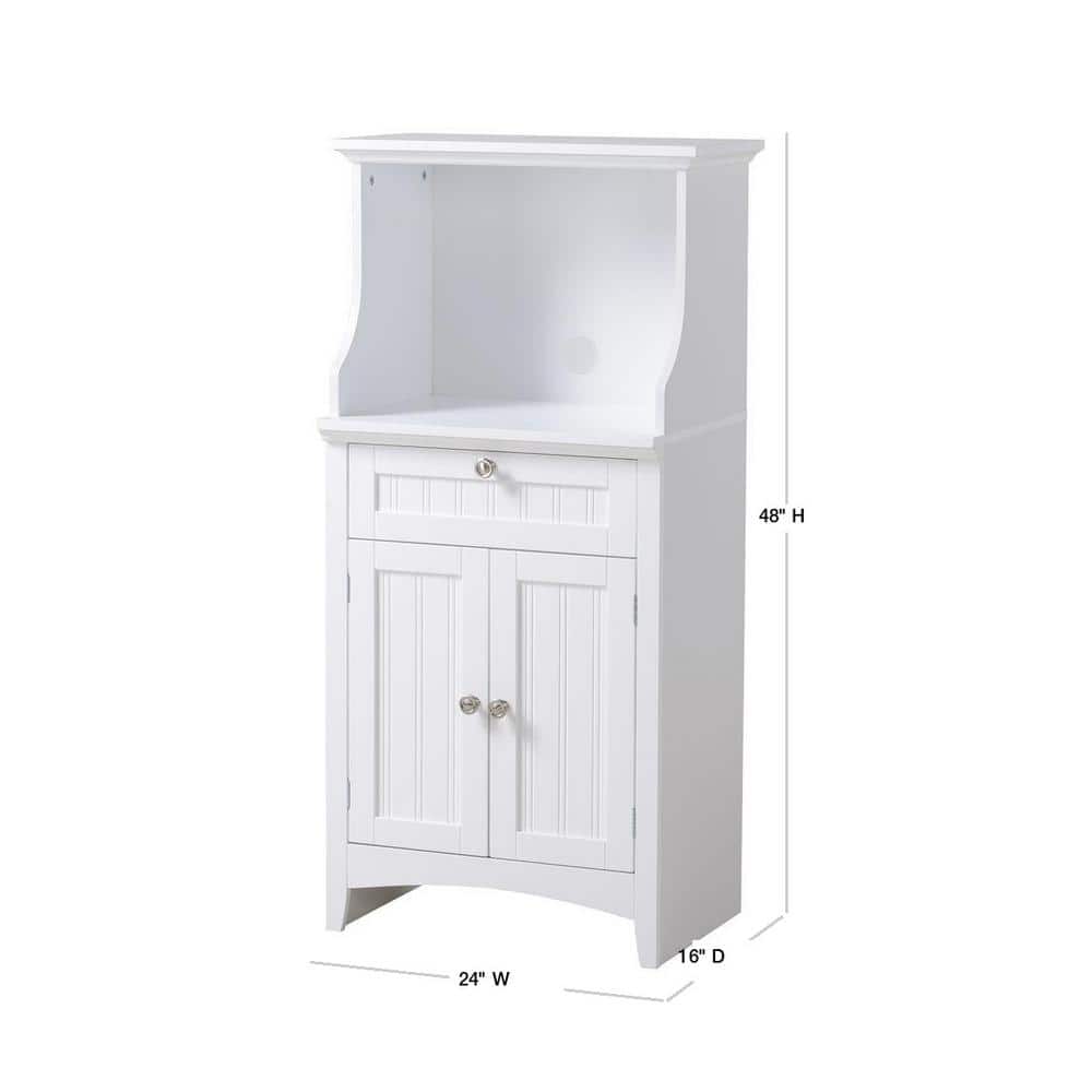 Classic White 63.75'' Raised Panel Corner Kitchen Pantry