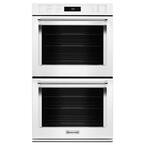 27 in. Double Electric Wall Oven Self-Cleaning with Convection in White
