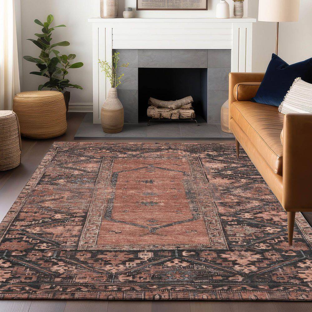 Chantille Machine Washable Indoor/Outdoor Abstract ACN1727 Terracotta 9 ft. x 12 ft. Area Rug price history on PriceWatchPro