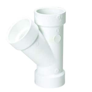 4 in. PVC DWV Hub x Hub x Hub Wye