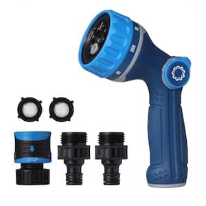 8 Patterns Water Hose Nozzle Sprayer, with Thumb Control for High-Pressure Garden and Lawn, Includes Quick Connector