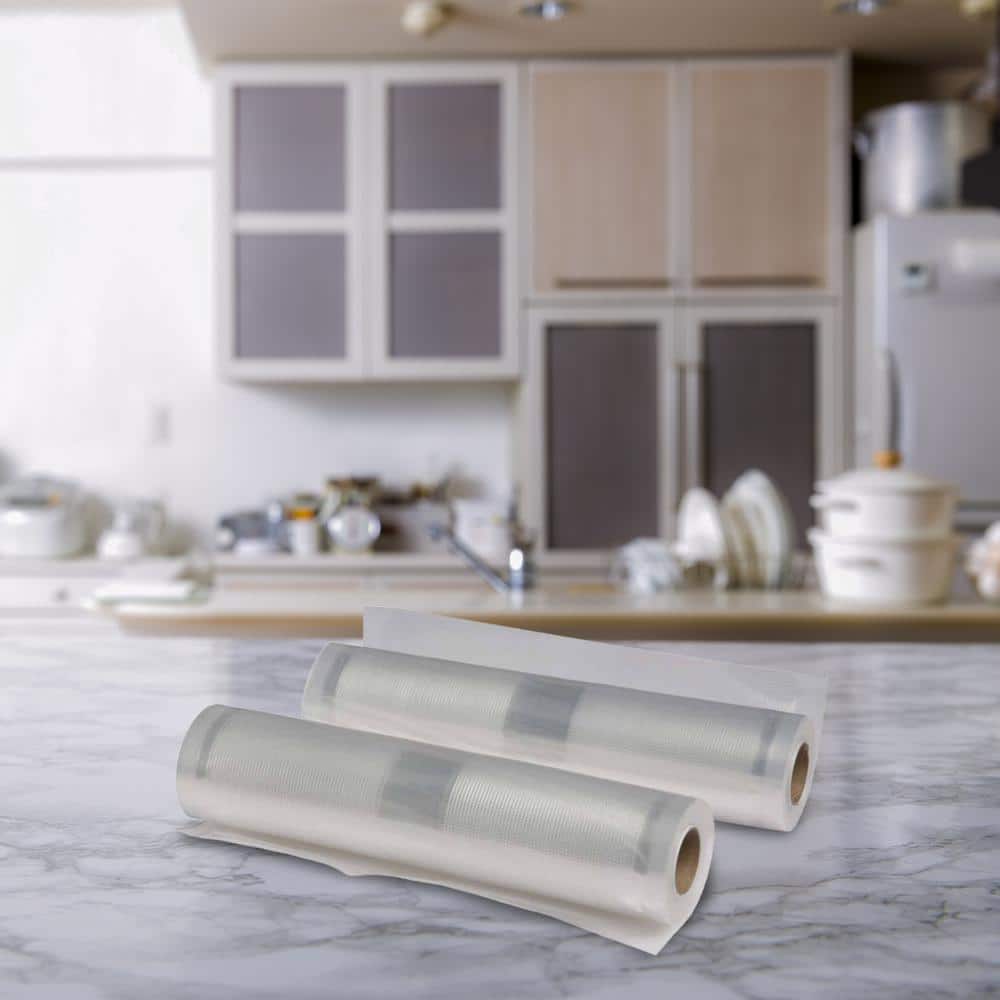 Clear BPA-Free Polyethylene Vacuum Sealer Rolls, 8" x 20', 2-Pack