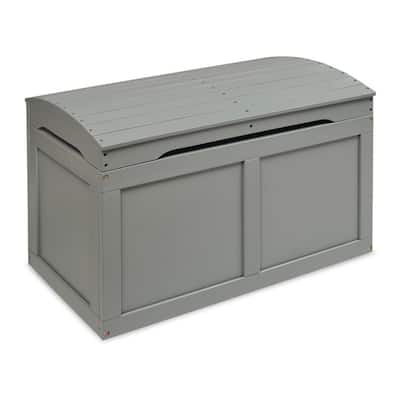 Gray Barrel Top Toy Chest Trunk