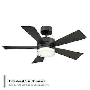 Wynd 42 in. Smart Indoor/Outdoor 5-Blade Ceiling Fan Bronze with 3000K LED and Remote Control