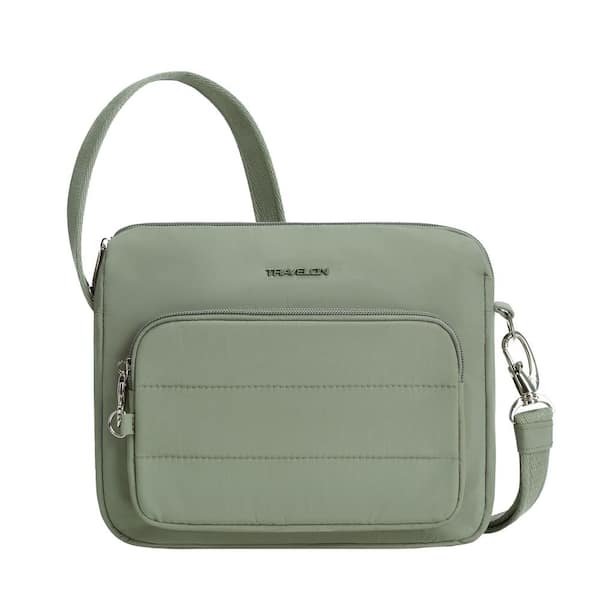 Travelon Anti-Theft Moss Roam East/West Crossbody Tote Bag