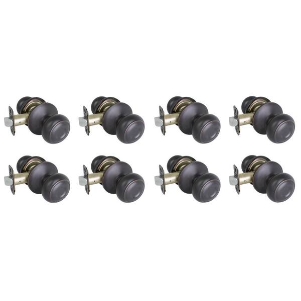 Defiant Hartford Aged Bronze Hall/Closet Door Knob (8-Pack