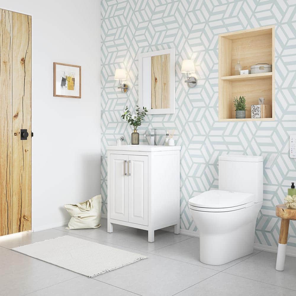 Wilma White High Efficiency Elongated Two Piece Bidet Toilet