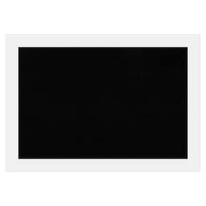 Corvino White Wood Framed Black Corkboard 41 in. x 29 in. Bulletin Board Memo Board